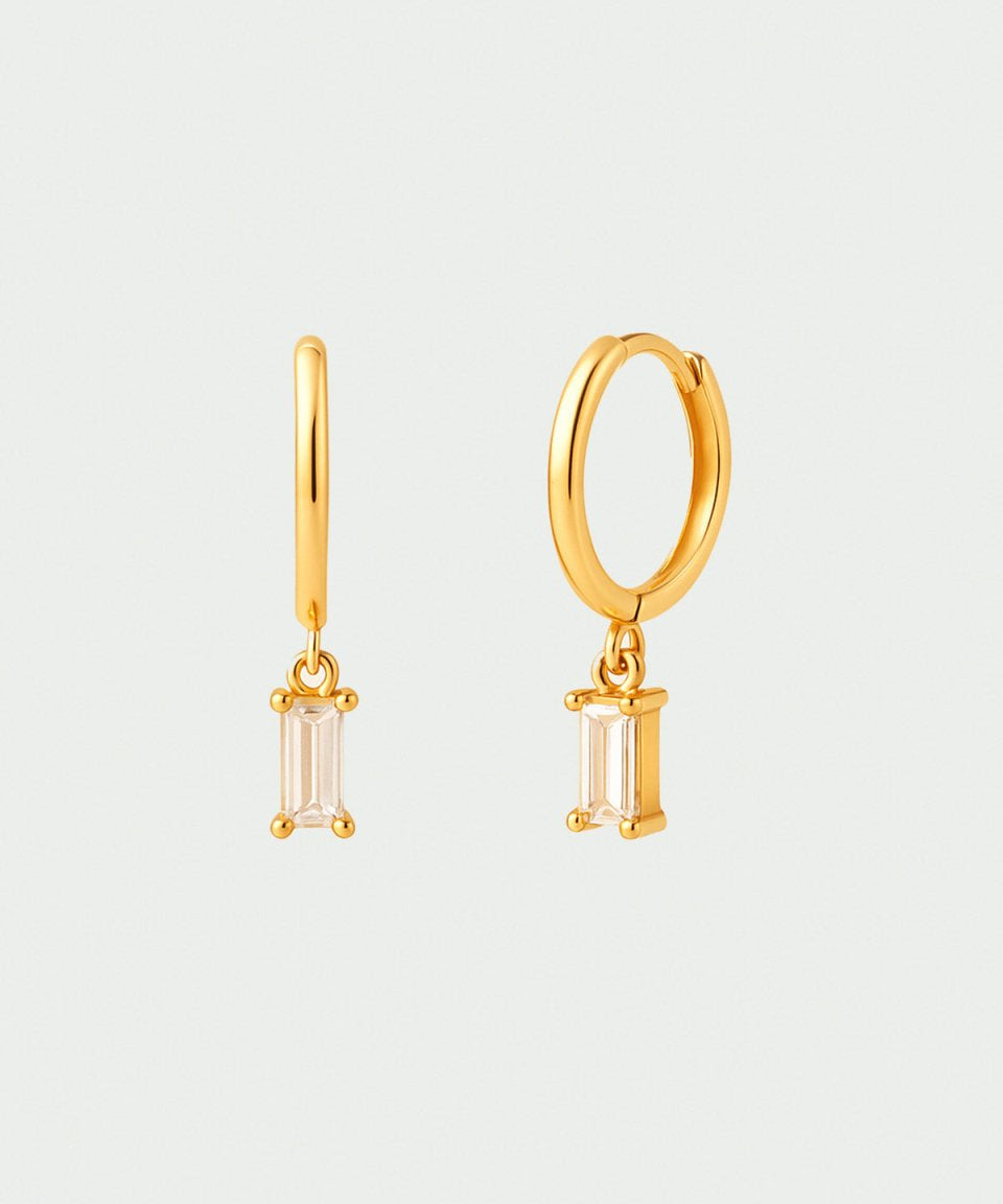 Brinco Elaine Ouro Branco - BRINCOS - DAANA