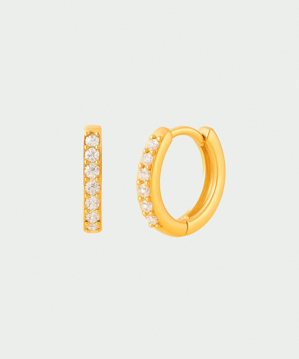 Brinco Giuliana Ouro Branco - BRINCOS - DAANA