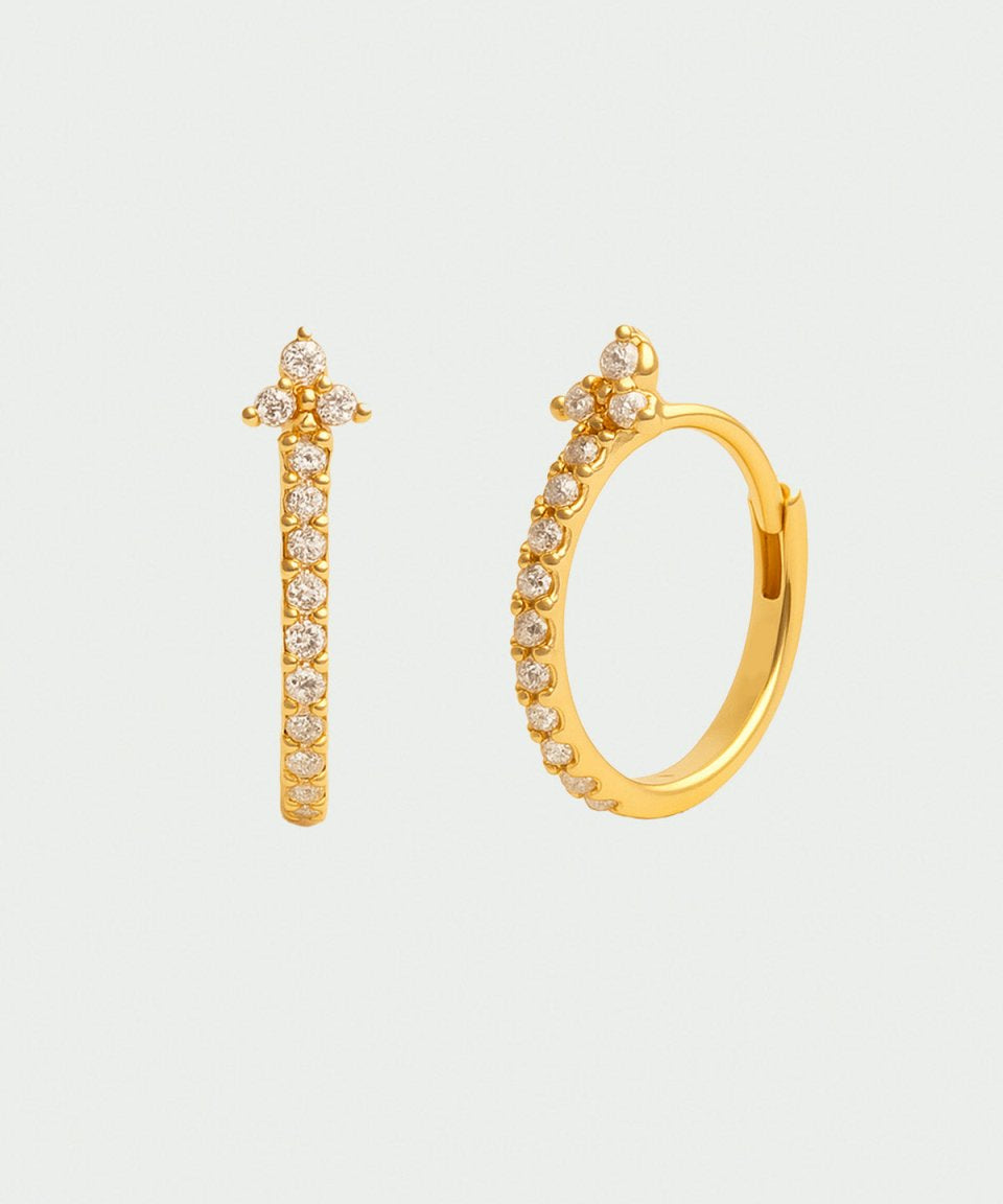 Brinco Lucila Ouro Branco - BRINCOS - DAANA