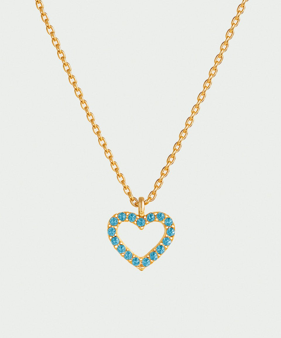 Collar Corazon Oro Azul - COLARES - DAANA
