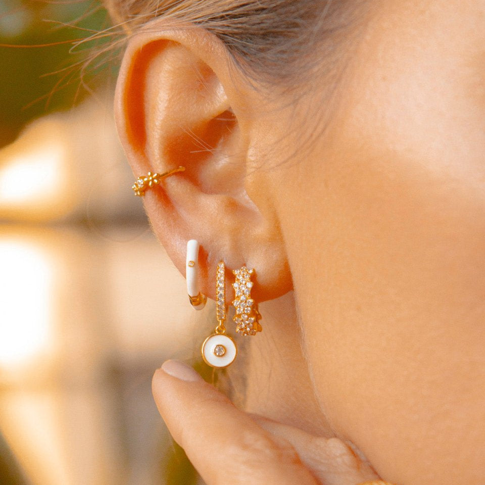 Brinco Stella Ouro Branco - BRINCOS - DAANA