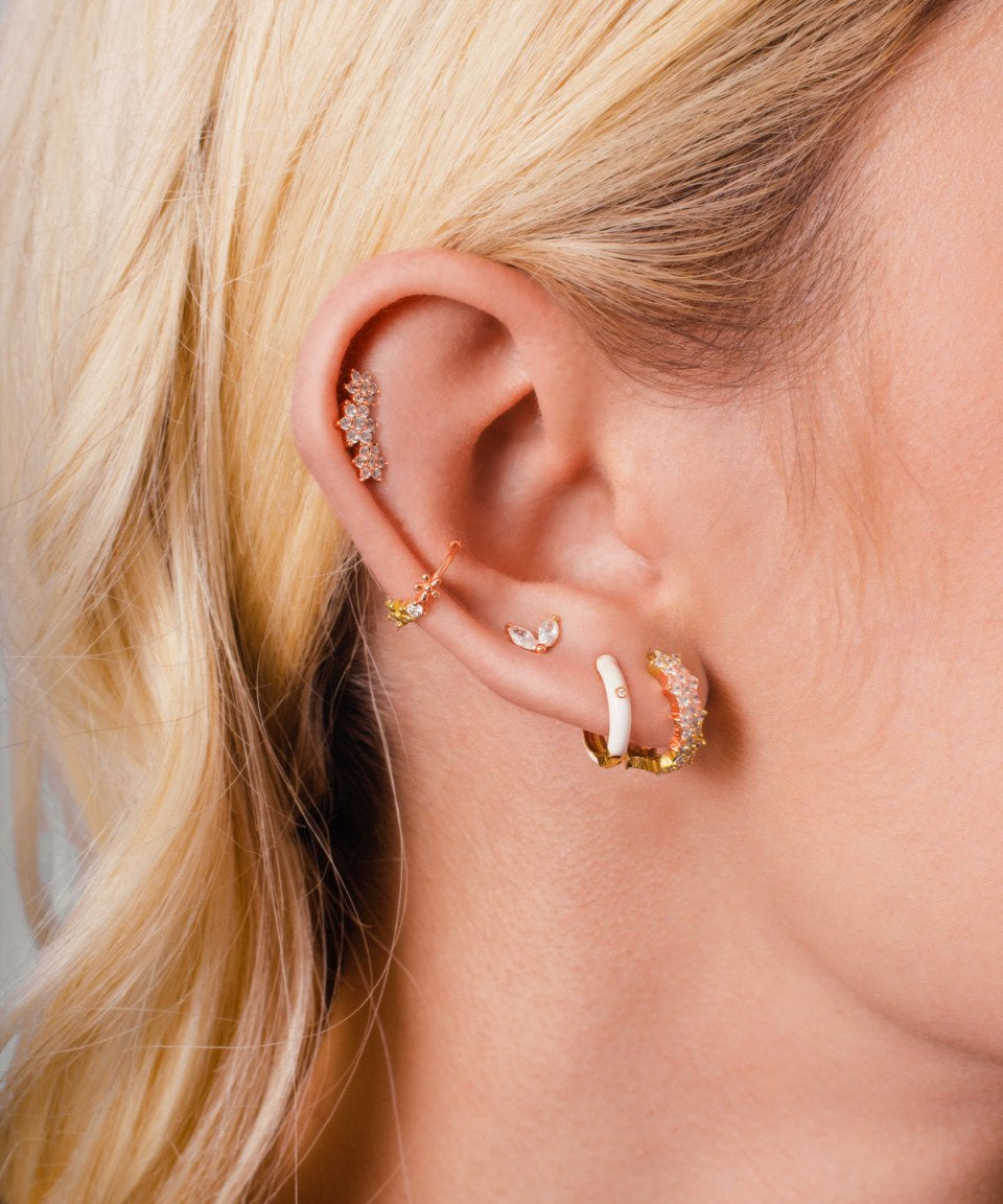 Brinco Julia Ouro Branco - BRINCOS - DAANA