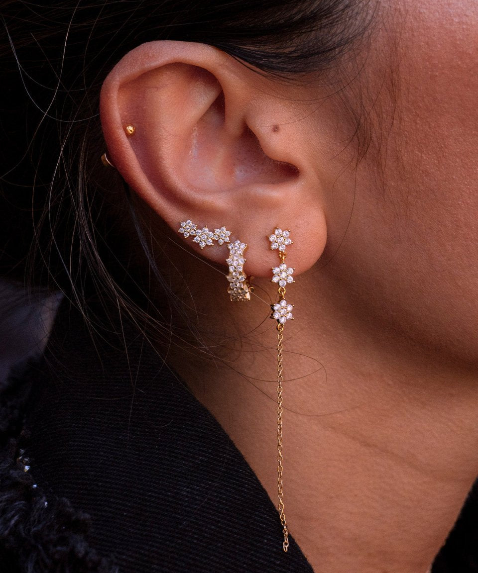 Brinco Monica Ouro Branco - BRINCOS - DAANA