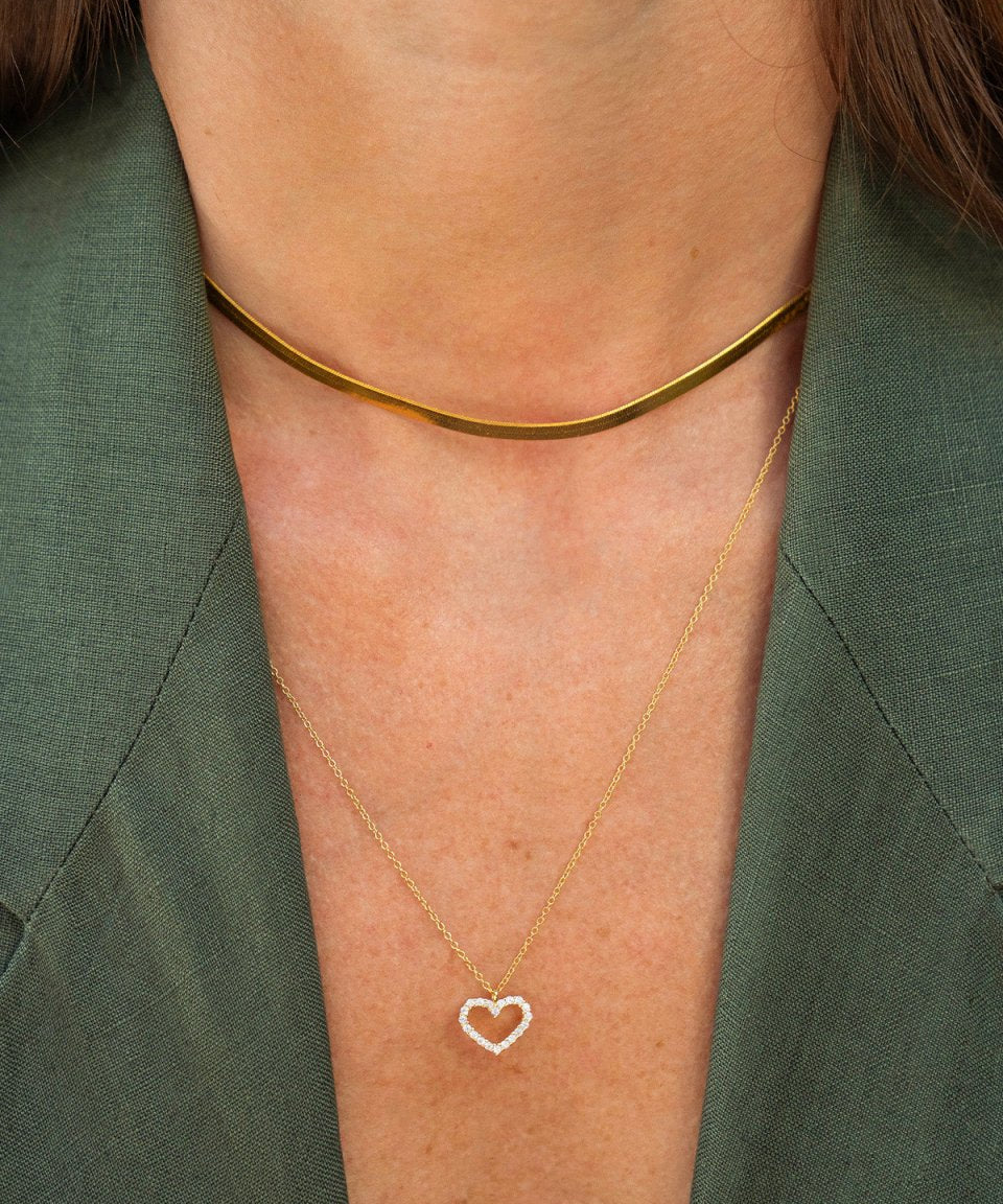 Collar Corazon Oro Azul - COLARES - DAANA