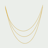 Collar Triple Cadena Oro