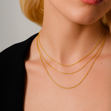 Collar Triple Cadena Oro