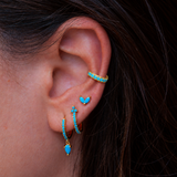 Ear Cuff Prince Oro Turquesa