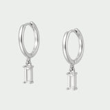 Brinco Elaine Prata Branco - BRINCOS - DAANA