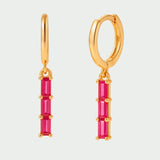 Brinco Triana Ouro Fucsia - BRINCOS - DAANA