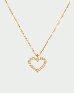 Collar Corazón Oro Blanco - COLARES - DAANA