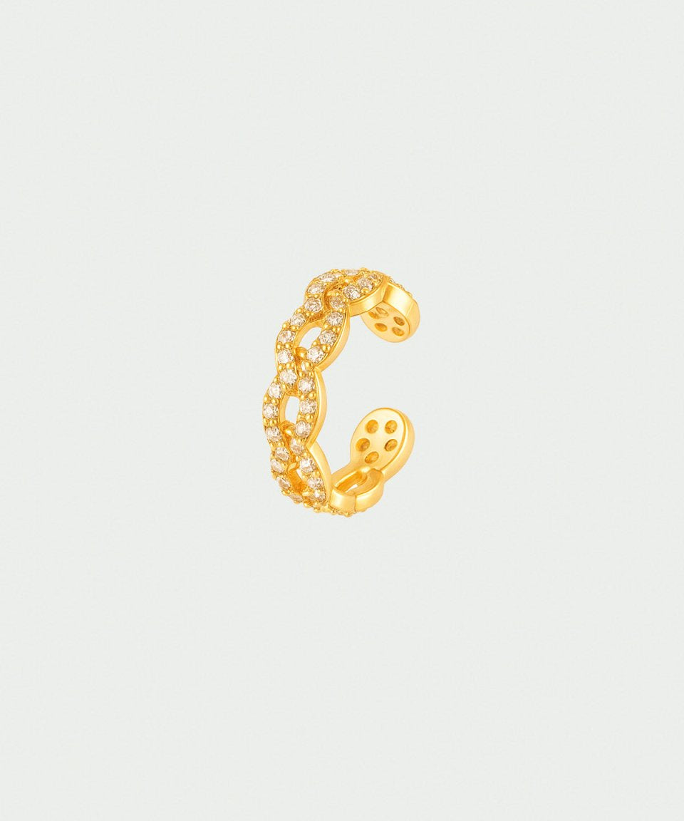 Ear Cuff Shiny Chain Ouro - EAR CUFF - DAANA