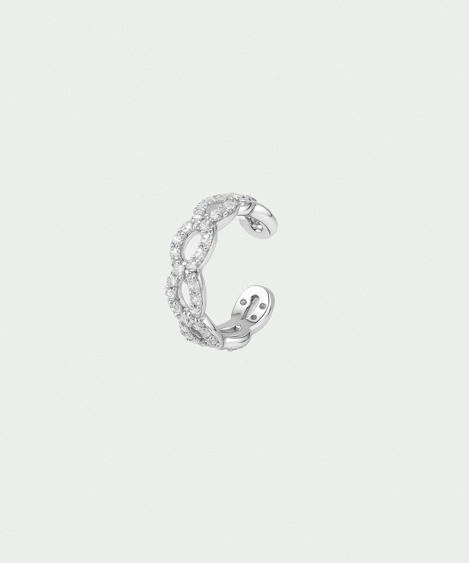 Ear Cuff Shiny Chain Prata - EAR CUFF - DAANA