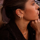 Aretes Priscila Oro Blanco