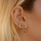 Aretes Lucila Oro Blanco