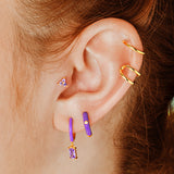 Aretes Julia Oro Lila