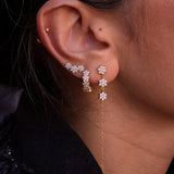 Aretes Priscila Oro Blanco