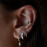 Aretes Giuliana Oro Blanco